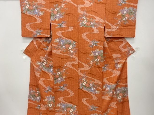 JAPANESE KIMONO / KOMON / FLORAL PLANTS